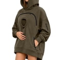 thumbnail image 6 of Pet Carrier Hoodie, Oversized Fleece Sweatshirt with Front Pouch for Small Pets, 6 of 8