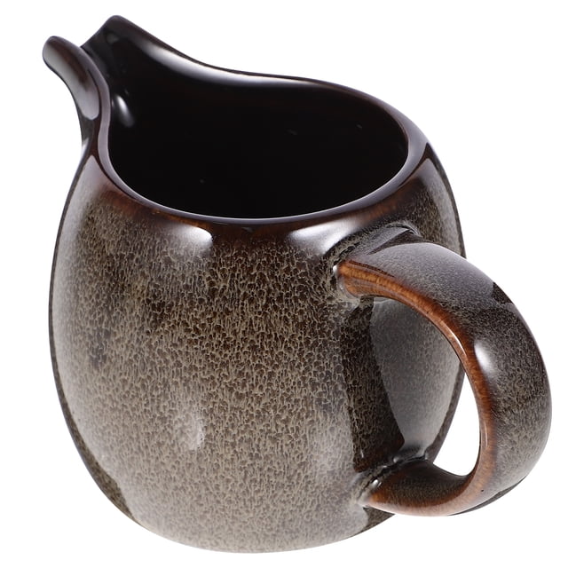 Miangastore Ceramic Milk Pitcher with Spout and Handle Ceramic Creamer Coffee Milk Cream Pitcher