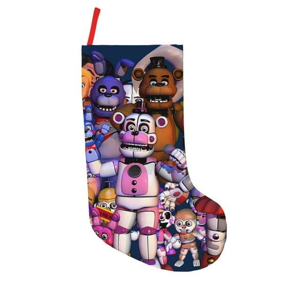 Saiise Five Nights At Freddy'S Print 18 Inches Christmas Stockings,Large Stockings for for Christmas Xmas Tree Holiday Fireplace Family Decor Gifts