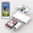 thumbnail image 1 of 5in1 Adapter, Multi-function SD Card Reader, For iPhone, For iPad/Type-C/USB/USB C/mobile phone, tablet and laptop devices, 1 of 5