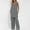 Gray, variant on Linen Sets for Women 2 Piece Wide Leg Pants Sleeveless Cami Top Loose Fit Dressy Lounge Set Casual Summer Outfit