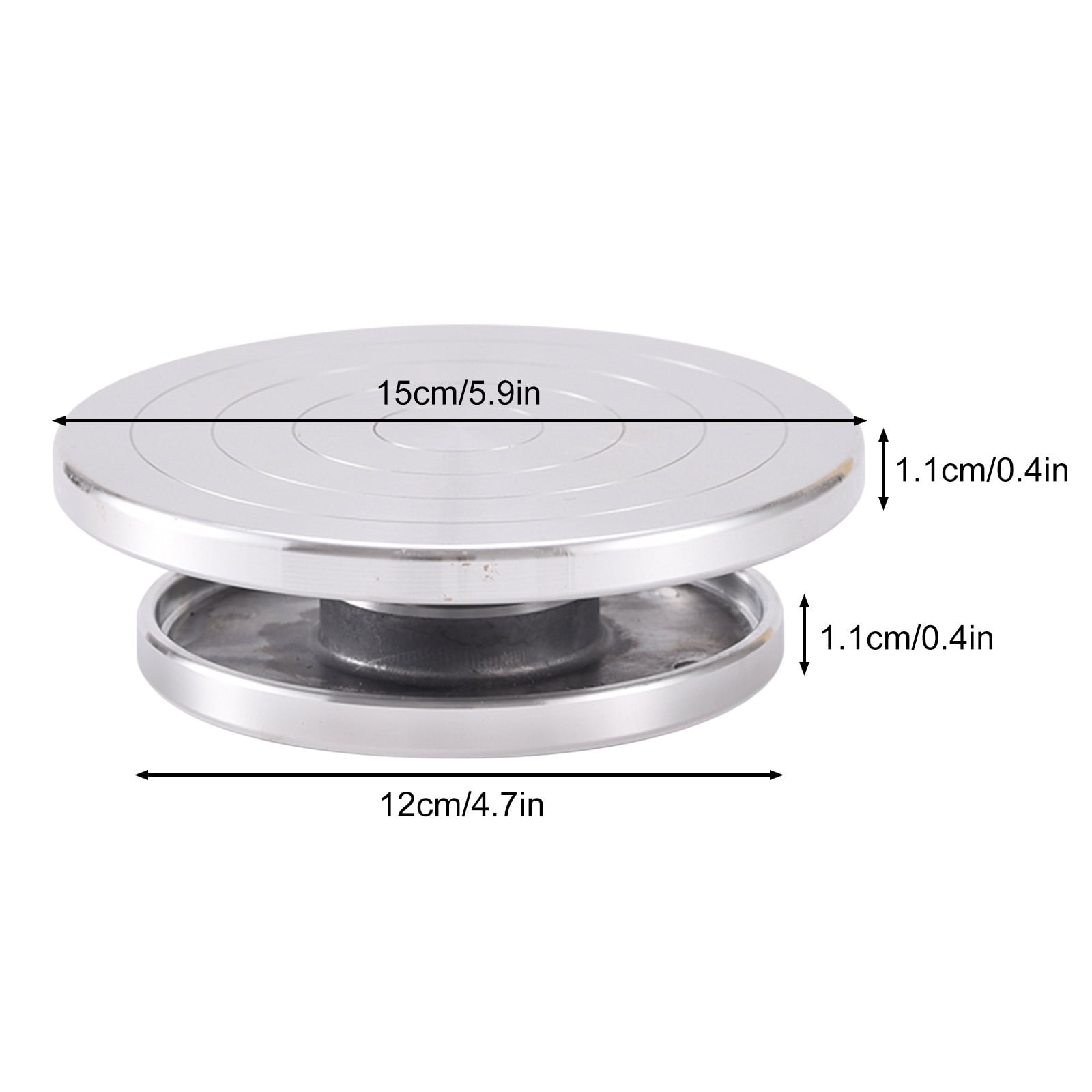 Pottery Turntable for Sculpting Ceramics Tools - 15 and 20cm Aluminum Alloy Rotating Wheel for Crafting Modeling Clay Art Projects - Lightweight Portable Sculpture Wheel for Home Studio