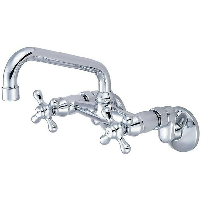 Premium 2PM540 Two Handle Wall Mount Faucet - Polished Chrome