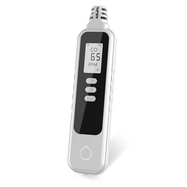 Detectores de Monóxido de Carbono Detector de CO Portátil Alimentado por Batería, Detector de Alarma de Monóxido de Carbono Portátil