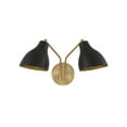 thumbnail image 3 of Trade Winds Layla 2-Light Wall Sconce in Matte Black with Natural Brass, 3 of 6