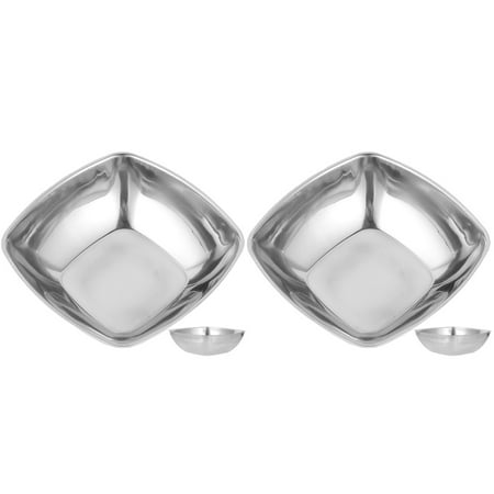 

2pcs Salad Bowl Stainless Steel Fruit Bowl Kitchen Food Storage Bowl Noodles Bowl Mixing Bowl