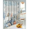 thumbnail image 5 of Shower Curtain, Thanksgiving Pumpkin Coastal Starfish Waterproof Shower Curtain Set with Hooks for Bathroom Showers,Stalls and Bathtubs,36x72In Retro Wood Grain, 5 of 7