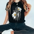 thumbnail image 5 of Love in Faith | Faith Flag Daisy Short Sleeve | Black | Christian T-Shirts for Women | Faith Based Apparel |Christian Gifts, 5 of 8