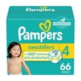 thumbnail image 1 of Pañales Pampers Swaddlers etapa 4 unisex 66 piezas, 1 of 4