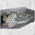 thumbnail image 6 of Vintage Soft Flannel Fleece Blanket, Old Fashion London Tower Bridge Sketch Architecture British UK Scenery Art Print, Cozy Plush for Indoor and Outdoor Use, 70" x 90", Black White, by Ambesonne, 6 of 6