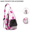 thumbnail image 2 of Waterproof Hiking Sling Backpack for Women – Lightweight Floral Crossbody Chest Bag with Adjustable Strap, Botanical Wildflower Travel Backpack for Outdoor & Everyday Use, 2 of 4