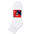 thumbnail image 5 of 6 Pairs of Big and Tall Diabetic Neuropathy Ankle Socks, King Size Mens Athletic Quarter Socks (White, 13-16), 5 of 6