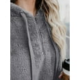 thumbnail image 2 of Womens Fuzzy Hoodies Pullover Cozy Oversized Pockets Hooded Sweatshirt Athletic Fleece Hoodies, 2 of 5