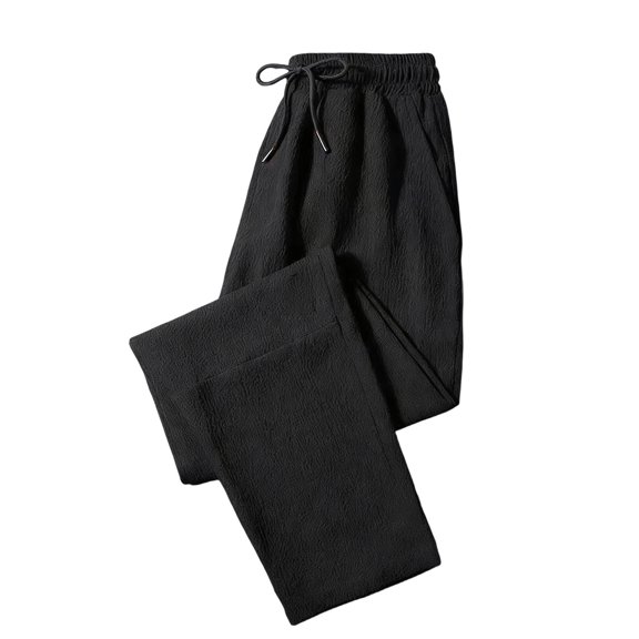 HomeGardon Mens Pants Men's Summer Casual Elastic Waist Drawstring Straight Pocket Breathable Pants,M-XXXXXL