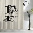 thumbnail image 2 of Letter F Waterproof Shower Curtain, 48"x72" Washable Polyester Fabric Shower Curtains for Bathroom, Monogram Words Decorative Bathtub Curtain Sets with Hooks, 2 of 9