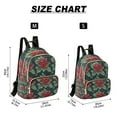thumbnail image 2 of FORMRS Mini Backpack Purse for Women Travel Daypack Casual Shoulder Bag, Red Christmas Poinsettias, 2 of 7