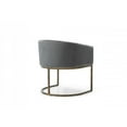 thumbnail image 6 of Gray Velvet Brass Modern Dining Chair, 6 of 9