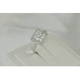 thumbnail image 5 of Halo Princess Cut Bridal Wedding Engagement Ring Diamond Simulated 925 Sterling Silver Anniversary Ring SKU:00172, 5 of 5