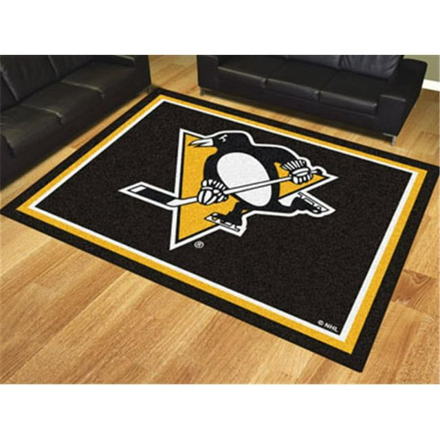 FanMats 17525 Tapis 8 x 10 Pi. Pingouins de Pittsburgh