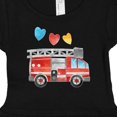 thumbnail image 4 of Inktastic Valentine's Day Fire Truck with Hearts Girls Baby Dress, 4 of 5