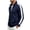 Navy, variant on ZGRBOU Men's Track Jacket Side Striped Long Sleeve Jogging Sweat Casual Zip Up Stand Collar Athletic Top with Pockets