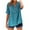 Multicolor, variant on Cmfcve Women's Summer Tee Shirt Printed Short Sleeve Gauze Blouses V-Neck Stretchy Henley Button Shirts