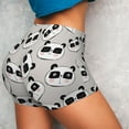 thumbnail image 4 of Vsdgher Cute Panda print Workout Shorts for Women Seamless Soft Smooth Gym Yoga Scrunch Active Exercise Fitness Shorts, 4 of 8
