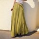 thumbnail image 5 of Faldas de Cintura Elástica para las Mujeres de Moda Color Sólido Flamed Tobillo Faldas Casuales para las Mujeres Verano Poliéster, 5 of 7