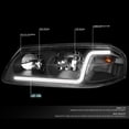 thumbnail image 2 of DNA Motoring HL-LB-CI00-BK-CL1 For 2000 to 2005 Chevy Impala LED DRL Light Bar Headlight Black Housing Clear Corner Headlamp 01 02 03 04 Left + Right, 2 of 3