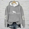 thumbnail image 4 of Sweatshirts for Women ZHUGeLI Pullover Clearance! Fashion Women's Casual Long Sleeve Christmas Printed Round Neck Ladies Hooded Sweatshirt Tops, 4 of 4