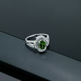 thumbnail image 4 of Gem Stone King 1.57 Ct Oval Green Chrome Diopside 925 Sterling Silver Spotlight Ring (Size 7), 4 of 4