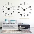 thumbnail image 4 of Reloj de pared moderno TANGJMXG silencioso 3D sin marco para dormitorio y cocina, 4 of 5