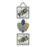 Way to Celebrate Mardi Gras 3-piece Porch Pardi Hanging Wall Decor