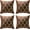Brown, variant on Gyulin Pack of 4 Gold Velvet Throw Pillow Covers 18x18 Inches Solid Square Pillow Covers Geometric Cushion Covers for Couch Sofa Home Bedroom Decor, Pink