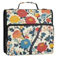 thumbnail image 5 of FORMRS Zipper Binder with Shoulder Strap 2-inch Ring 500 Sheet Capacity File Bag, Vibrant Japanese Flowers, 5 of 5
