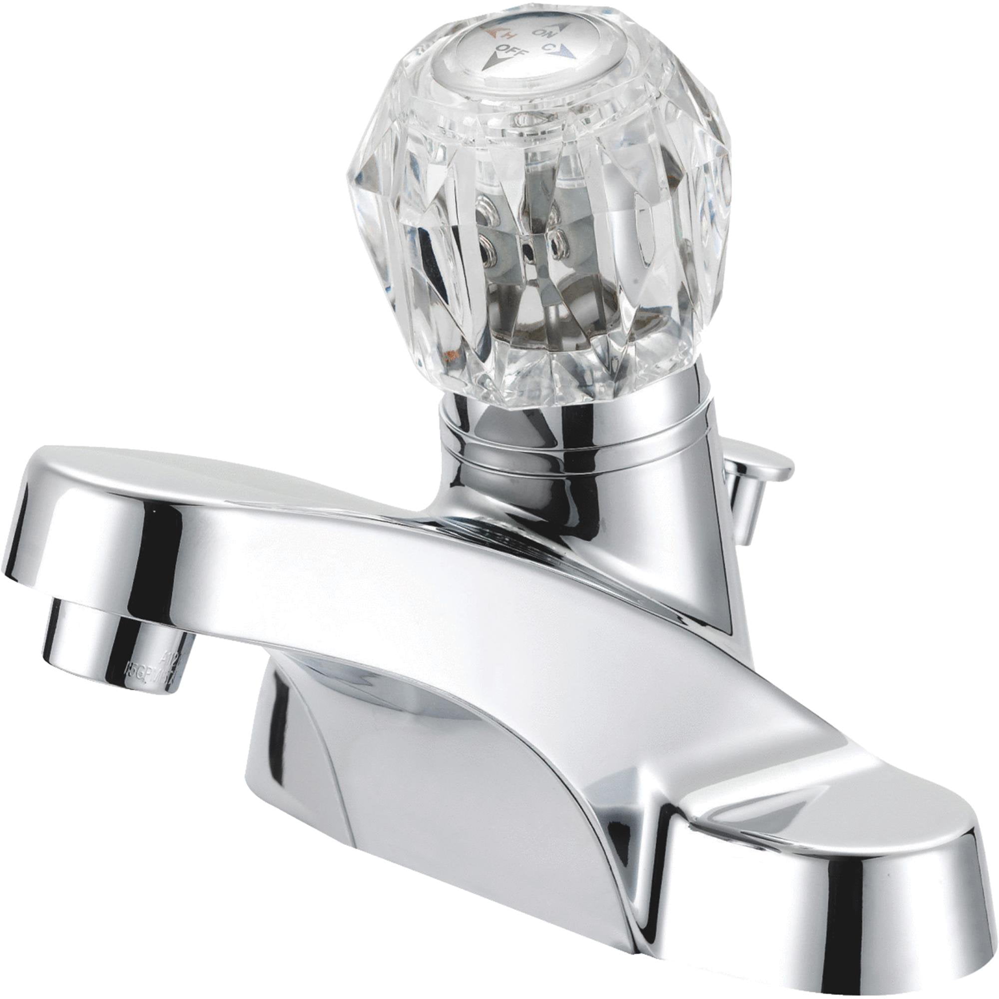 Home Impressions 1 Acrylic Handle 4 In. Centerset Bathroom Faucet