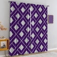 thumbnail image 4 of Rhombus Geometry Arrows Kids Blackout Extra Long Curtains, Symmetric Plaid Pattern Rod Pocket Easy to Clean Curtains, Fast Drying Machine Washable Window Shades for Living Room Bedroom-W84xL84in, 4 of 5