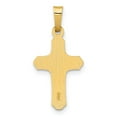 thumbnail image 4 of Auriga Fine Jewelry 14K Two-tone Gold Polished and Textured INRI Crucifix Cross Pendant for Women (L-22.75mm, W-11mm), 4 of 6