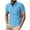 Light Blue, variant on T-Shirt for Men Short Sleeve Zipper Solid Color Polyester Casual Athletic Workwear Lapel