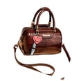 thumbnail image 3 of Bolso de mano minimalista para mujer, tipo bandolera, para vacaciones, negocios y compras. Marrón, 3 of 9