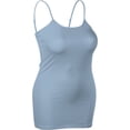 thumbnail image 2 of Essential Basic Women's Basic Casual Long Camisole Adjustable Strap Cami Layering Top, 3xl, Pastel Blue, 2 of 4