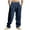 Navy, variant on ZZwxWA Mens Casual Linen Pants Elastic Waist Drawstring Straight-Legs Yoga Pants Summer Beach Loose Fit Lightweight Trousers Festival Gift