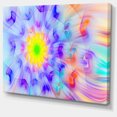 thumbnail image 2 of Large Yellow Alien Fractal Flower - Floral Canvas Art Print, 2 of 4