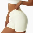 thumbnail image 7 of Women's V Cross Workout Shorts High Waisted with Scrunch Butt - Tummy Control Yoga Shorts for Women - Booty Lifting Gym Biker Shorts - Sexy Athletic Compression Spandex Shorts, 7 of 7