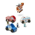 thumbnail image 3 of Melissa & Doug Emergency Vehicle Wooden Play Set With 4 Vehicles, 4 Play Figures, 3 of 3
