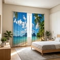thumbnail image 7 of Tarmeek 2 Pack 160x132CM Summer Sunshade Curtain Printed Light Filtering Window Shade for Home Bedroom Living Room Polyester Fabric Rod Pocket, 7 of 7
