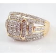 thumbnail image 5 of Gems Jewels Men's 925 Sterling Silver 2.54 Ctw Round Cut White Diamond Wedding Anniversary Engagement Band Cluster Ring 14K Yellow Gold Plated -7.5, 5 of 5