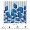 thumbnail image 2 of Bathroom Rugs Sets 4 Piece with Shower Curtain sets, Blue Leaf Branch Pattern Printed on Cute Shower Curtain Sets with Rugs, Perfect for Bathroom Hotel Dorm Spa Home, 72 x 72 inches, 2 of 8