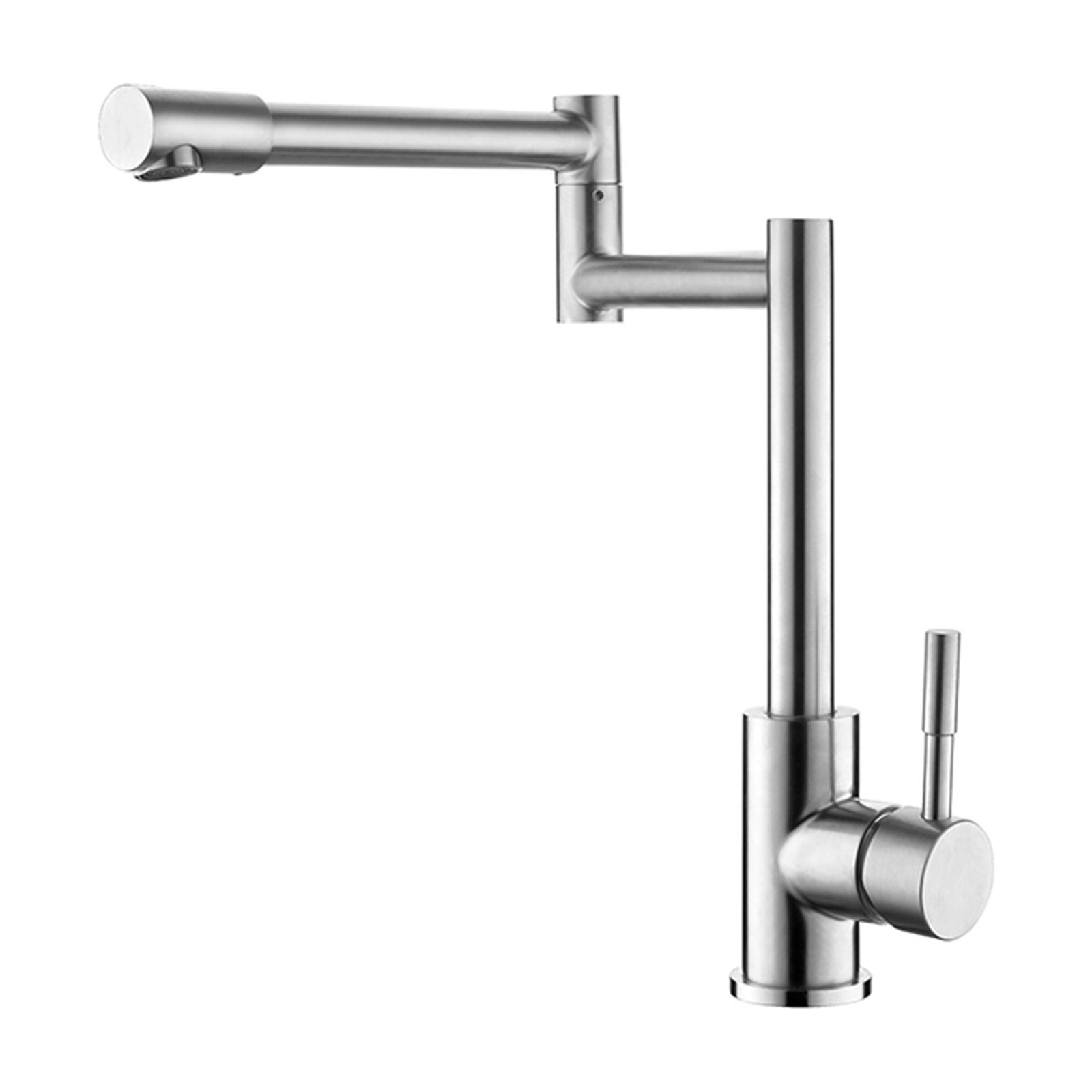 Stainless Steel Kitchen Faucet Lead-free Folding Mixer 360 Degree Swivel Single Handle Kitchen Sink Taps ,Bar Laundry RV Farmhouse