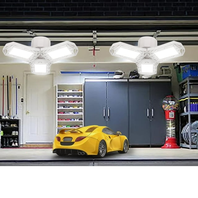 LED Garage Light, Deformable Led Shop Lights Easy To Install Super Bright Energy Saving E26 E27 For Factory